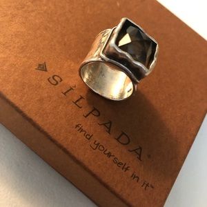Sterling Silver Vintage Silpada Real Smoky Quartz